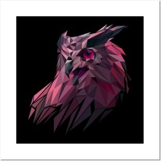 Owl polygonal Posters and Art